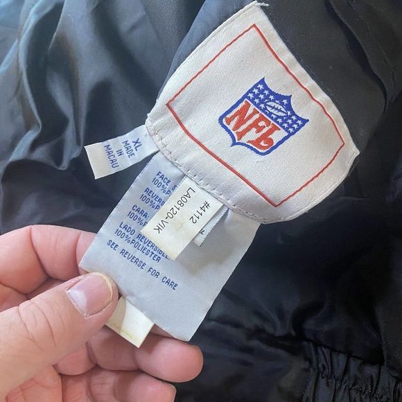 Vintage Minnesota Vikings Jacket Size XL Reversible Hooded Purple Fleece Parka - Picture 13 of 15